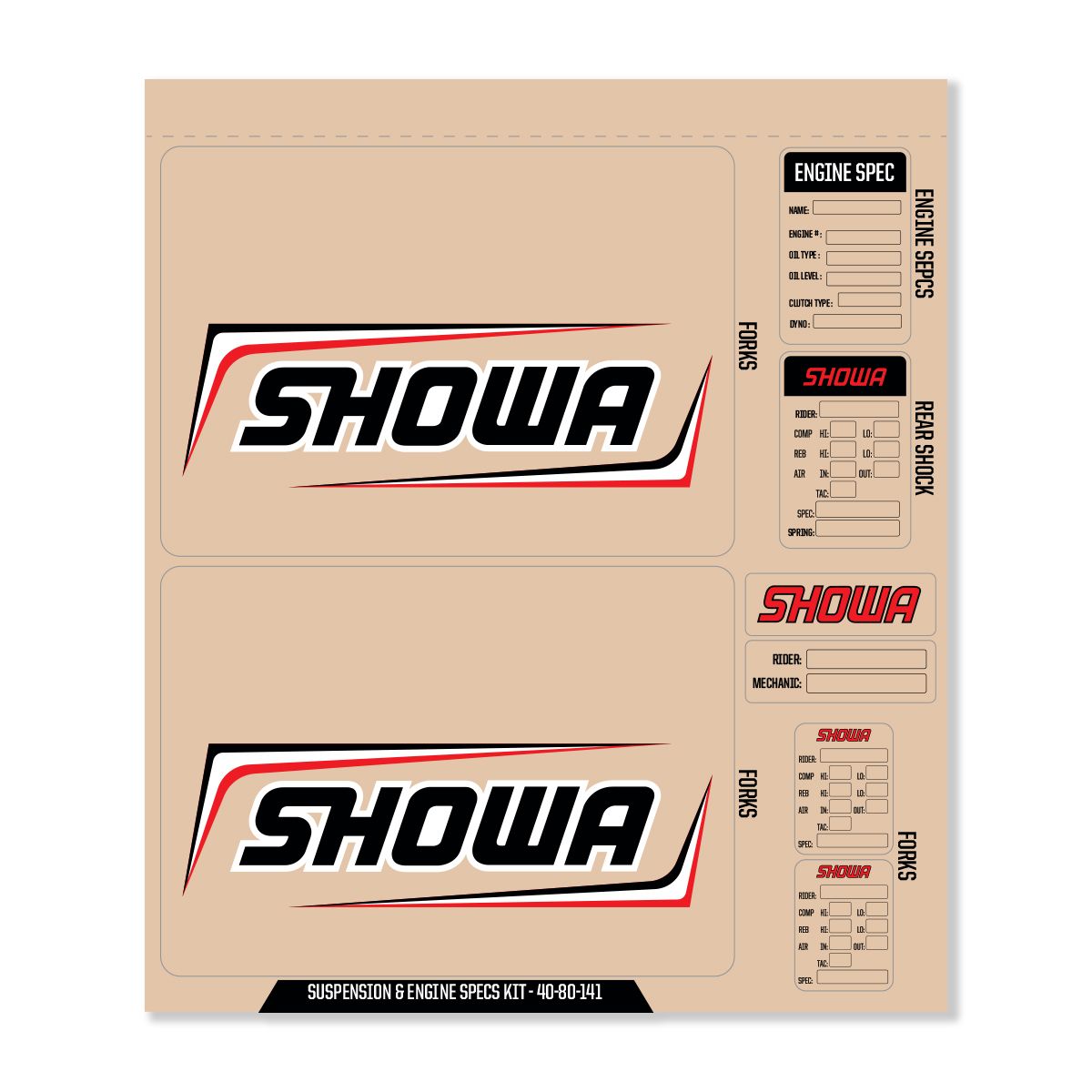 D&#39;COR Visuals SHOWA Decal Kit