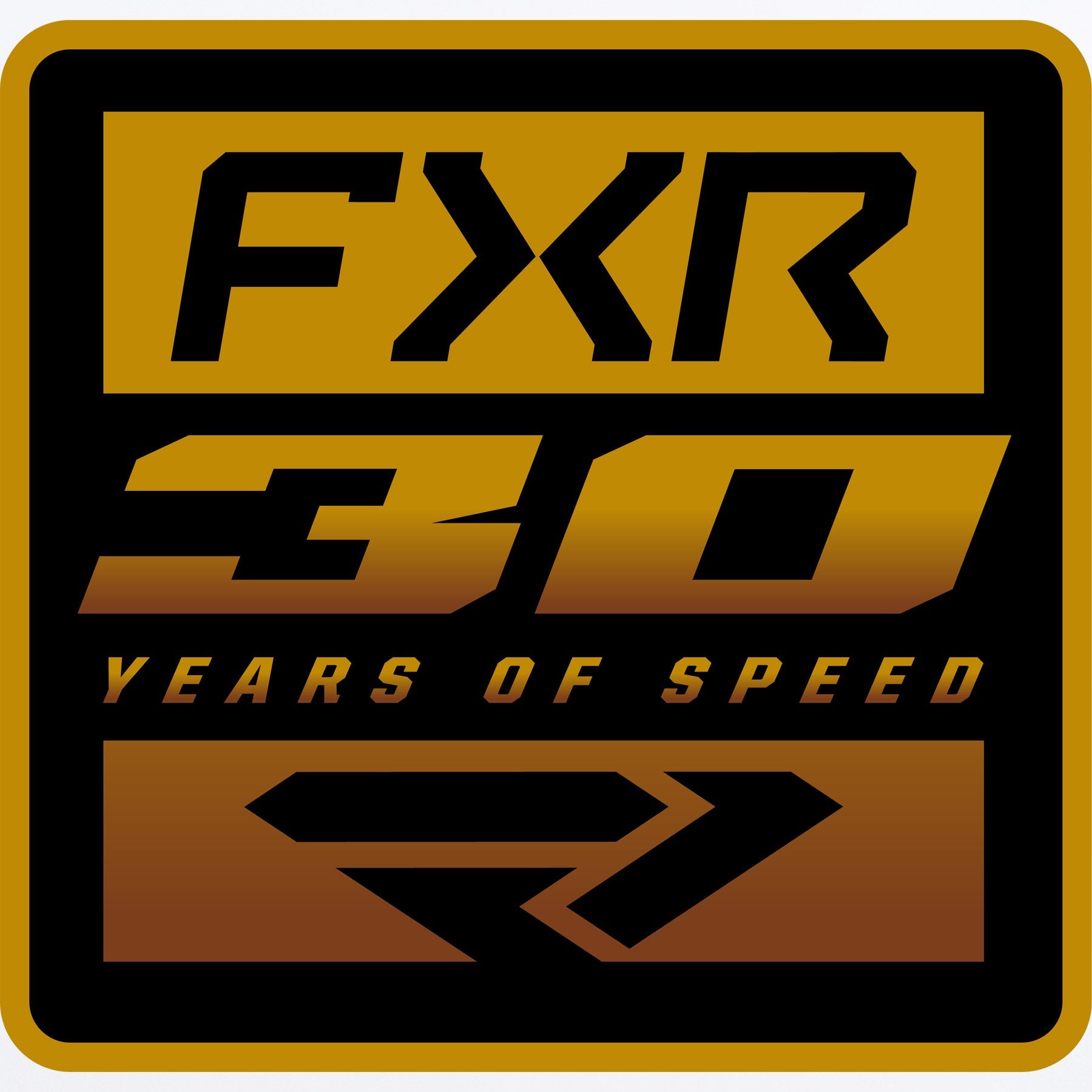 FXR 30 Years of Speed Sticker, 3.5"