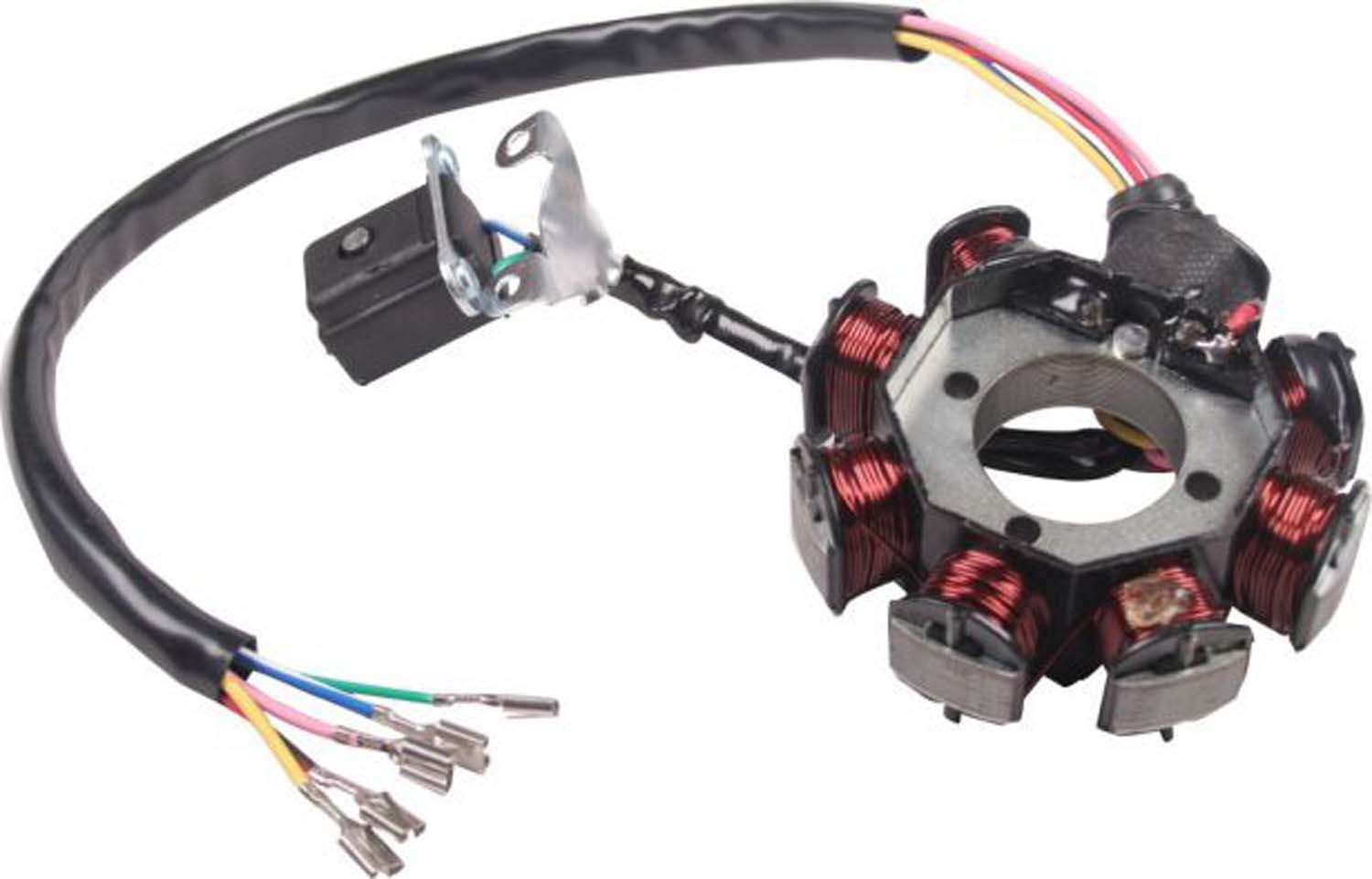 Pièces MOGO Stator/Magnéto, 8 bobines (5 fils), connecteurs à cosses