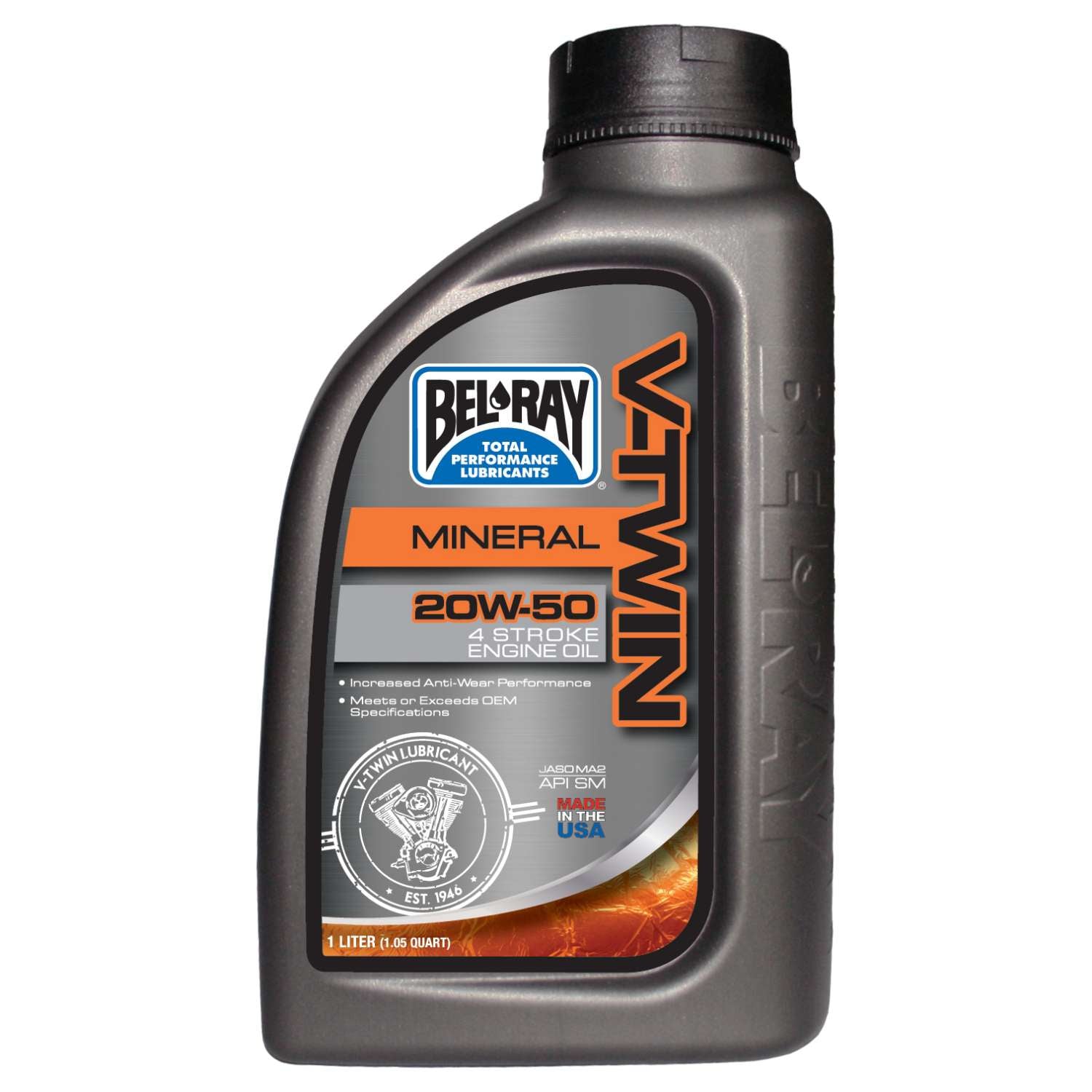 Bel-Ray V-Twin Mineral Engine Oil 20W50, 1L