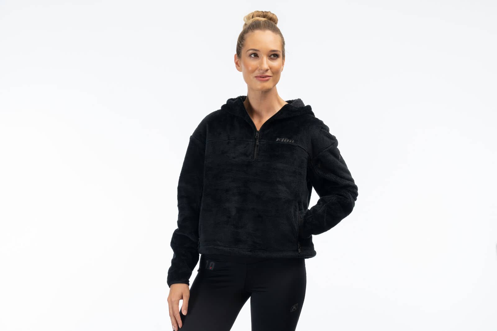 Sweat à capuche court à fermeture éclair 1/4 Cascade pour femme de Klim
