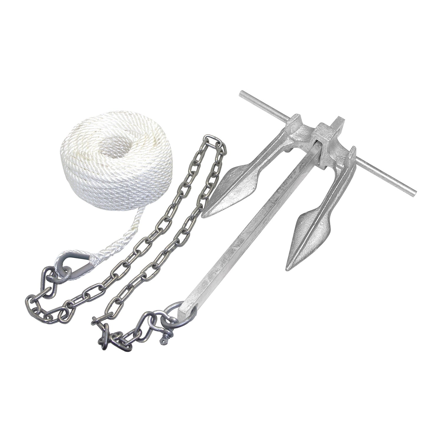 Kimpex #8 Fluke Claw Anchor Kit w/ Rope