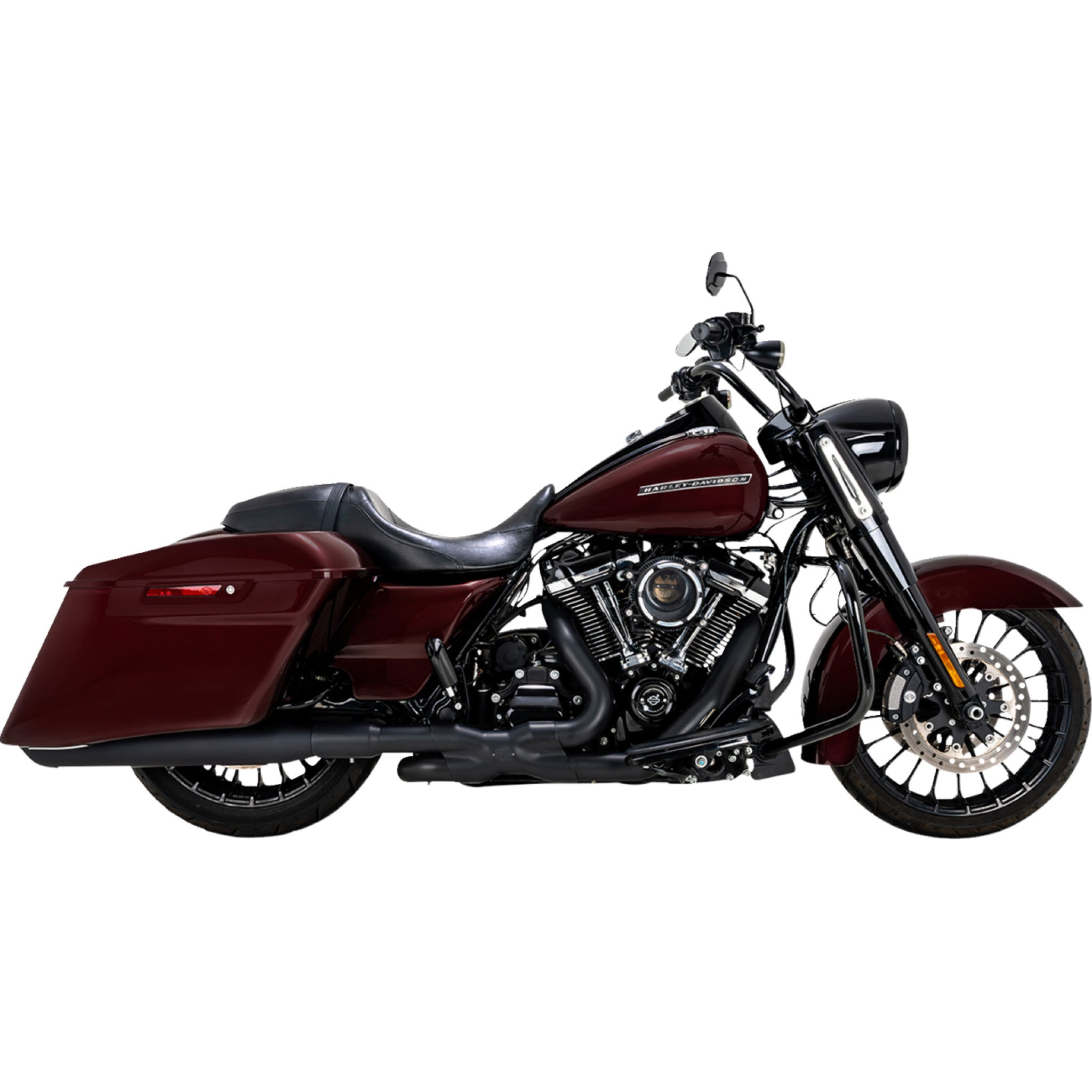 Échappement Vance &amp;amp; Hines Round Twin Slash Slip-On de 4 pouces pour Harley Davidson (chromé)