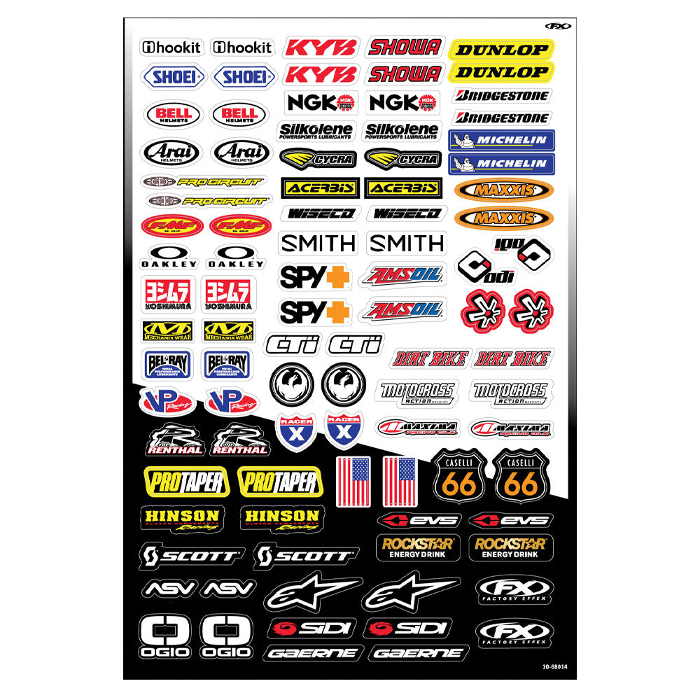 Factory Effex Micro Sponsor Sticker Sheet