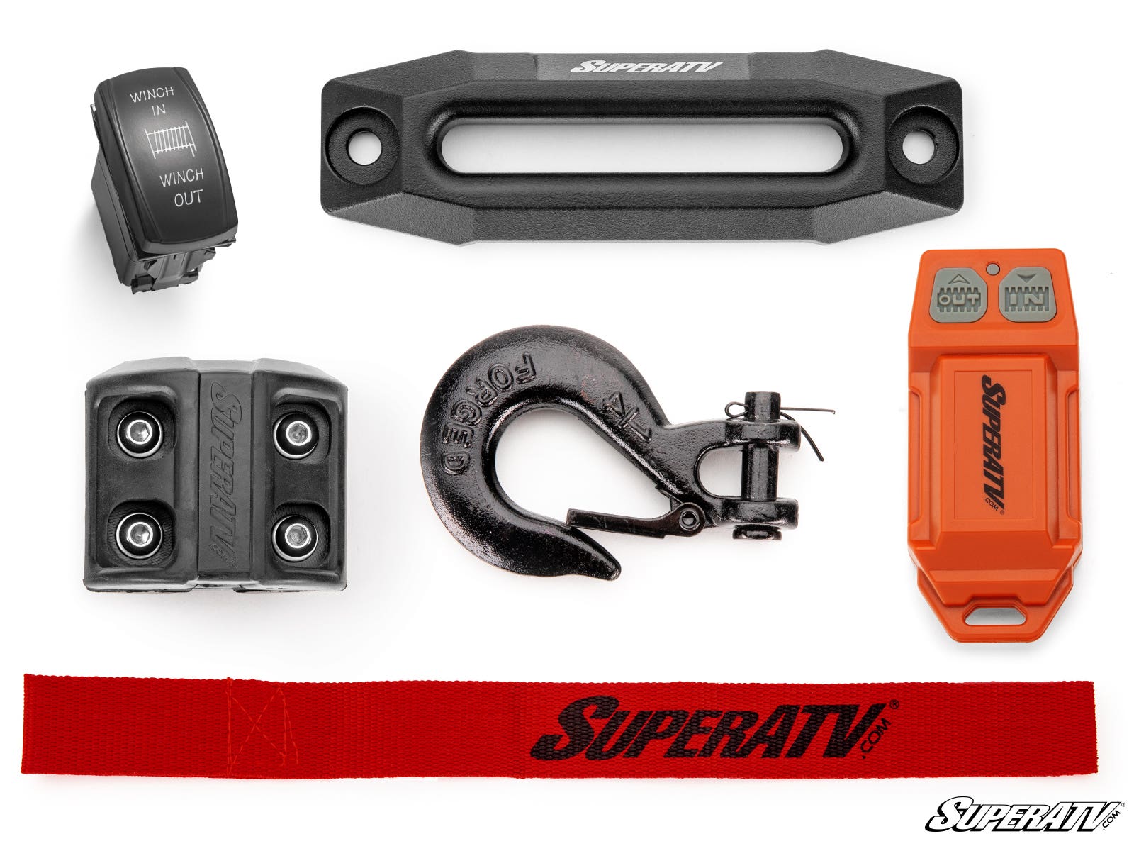 SuperATV Black Ops Wireless Synthetic Rope Winch Kit
