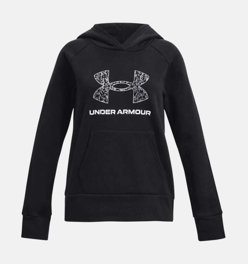 Under Armour Youth Rival Fleece Big Logo Print Fill Hoodie