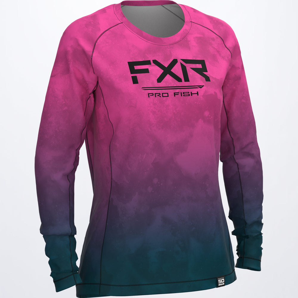 T-shirt à manches longues Derby UPF pour femme FXR (liquidation)