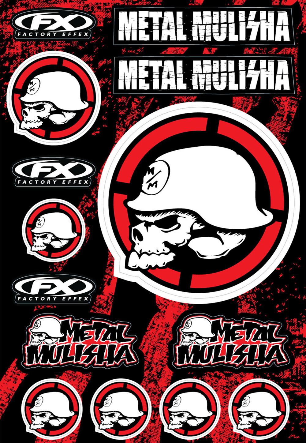 Kit d'autocollants Mulisha en métal Factory Effex 2