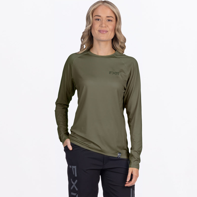 T-shirt à manches longues FXR Attack UPF pour femme