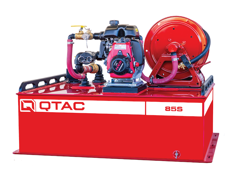 QTAC 85 S Fire Fighting Skid With Medium Pressure Koshin Pump, Manual Hose Reel