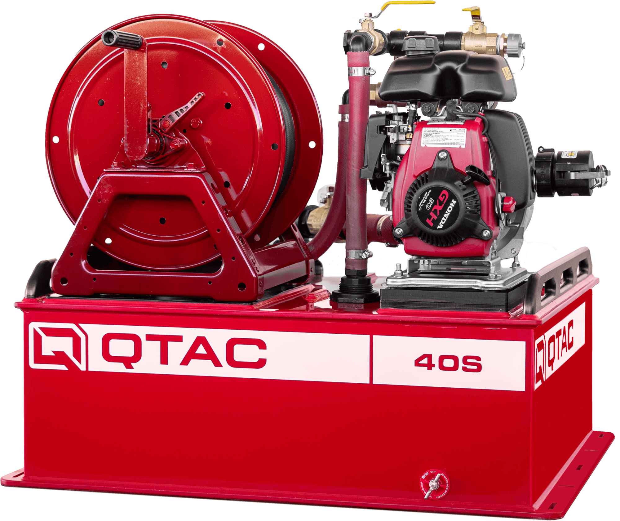 QTAC 40S Fire/Rescue Unit, Manual Reel, 3/4" X 75' Hose, Brass Bulls Eye