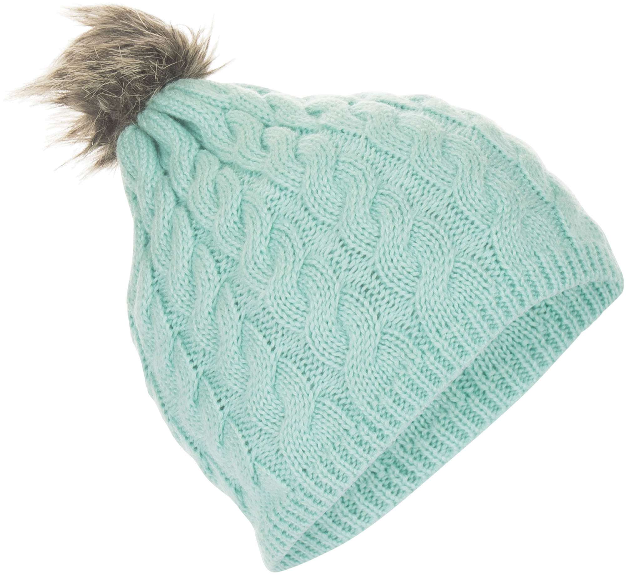 Bonnet à pompon en fourrure pour femme 509