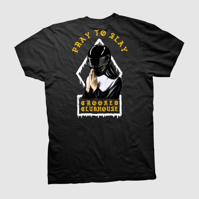 T-shirt Pray to Slay de Crooked Clubhouse (liquidation)