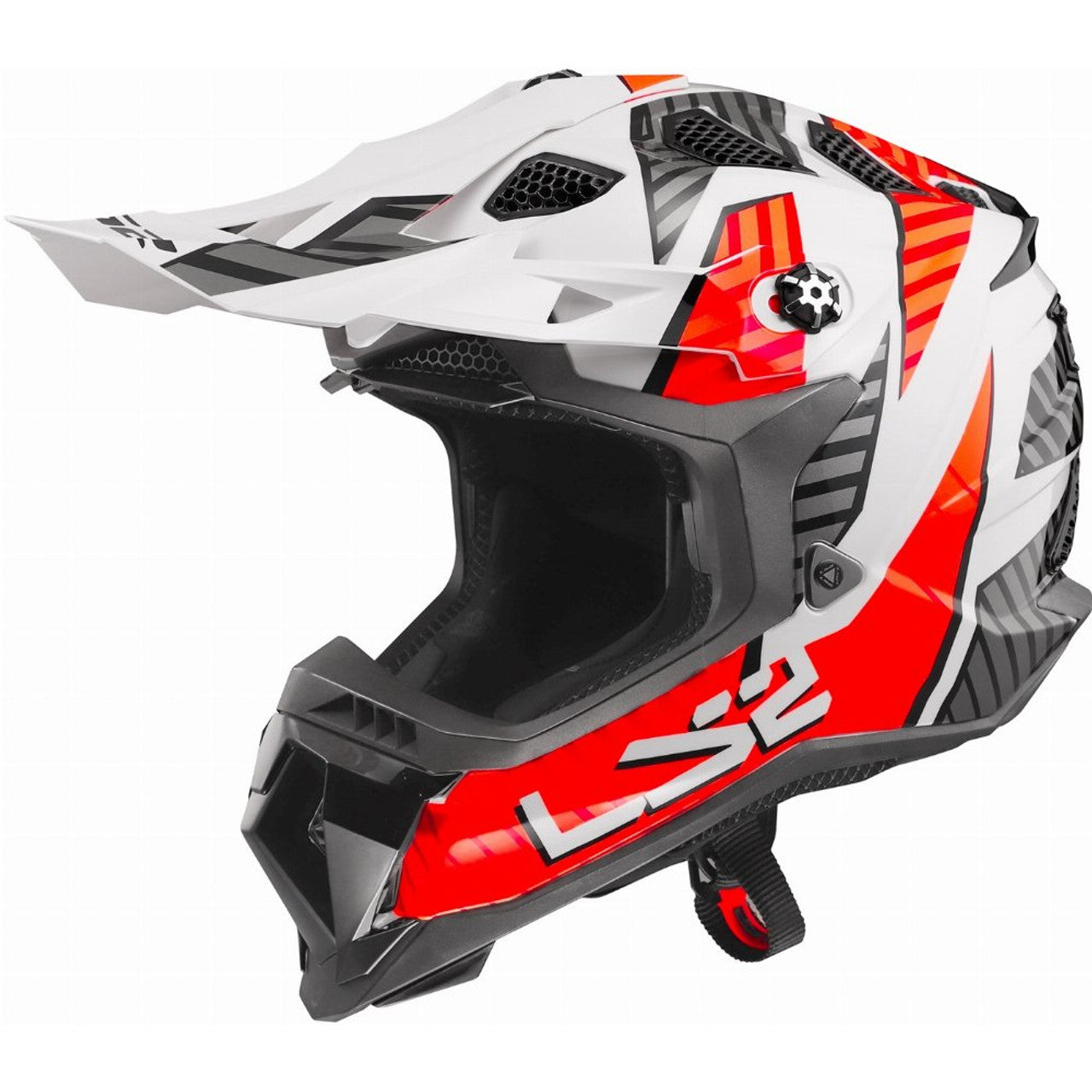 LS2 Subverter Evo Astro Motocross Helmet (White/Orange)
