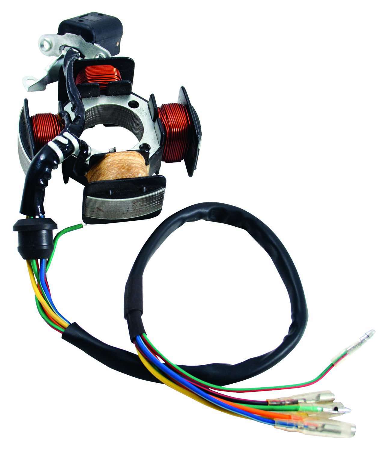 MOGO Parts Stator/Magneto, 4-Coil (6-Wire), Bullet Connectors