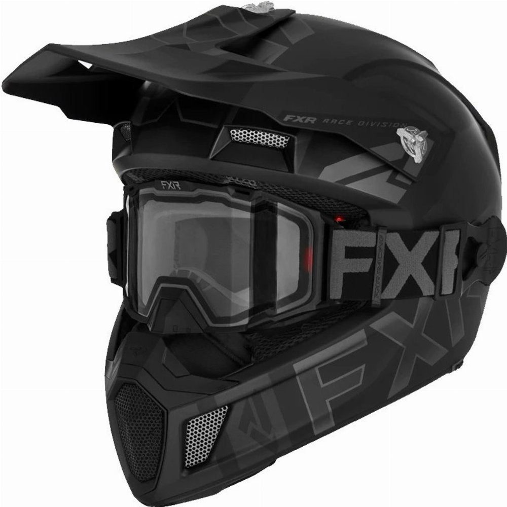 FXR Clutch Cold Stop QRS Helmet with Electric Goggle