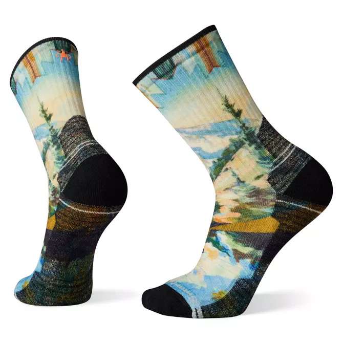 Smartwool Performance Hike Light Cushion Mountain Print Crew Socks