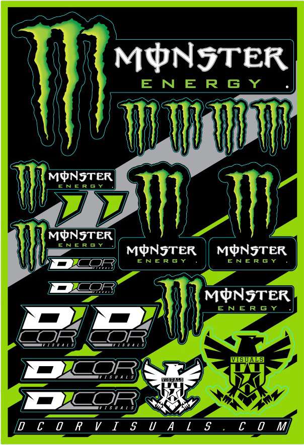Feuille de décalcomanies Monster Energy de D'COR Visuals