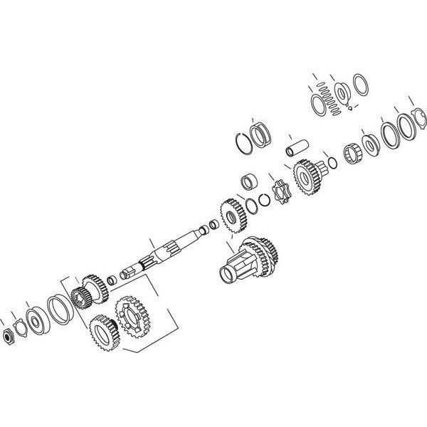 4e pignon d'arbre principal Andrews pour Big Twin 4 vitesses, 26 dents
