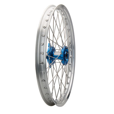 Roue de moto tout-terrain Tusk Impact (argent/argent/bleu)