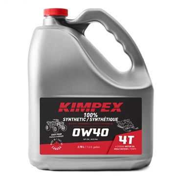Kimpex Snowmobile/ATV 0W40 Synthetic Engine Oil, 3.78L