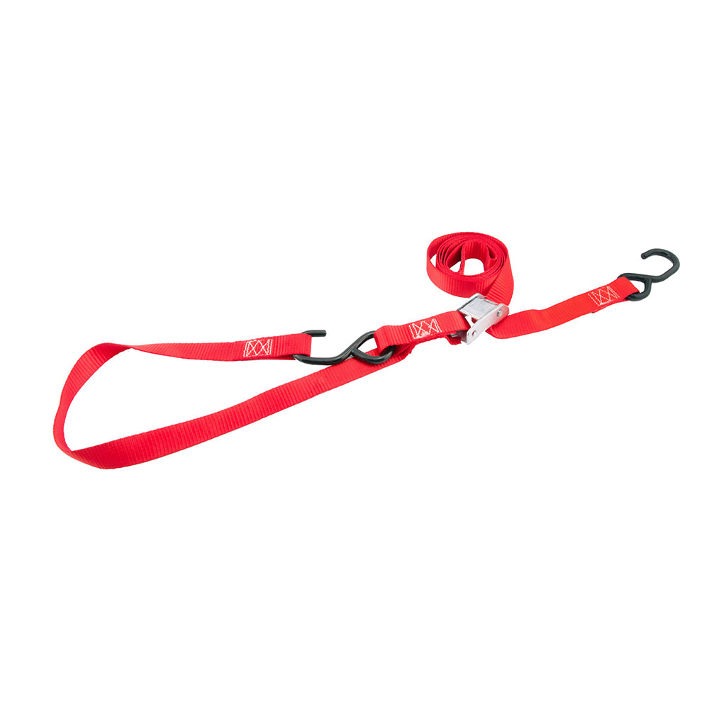 Erickson Cam Buckle Tie-Down Straps w/ Built-In Soft Ties (Red)