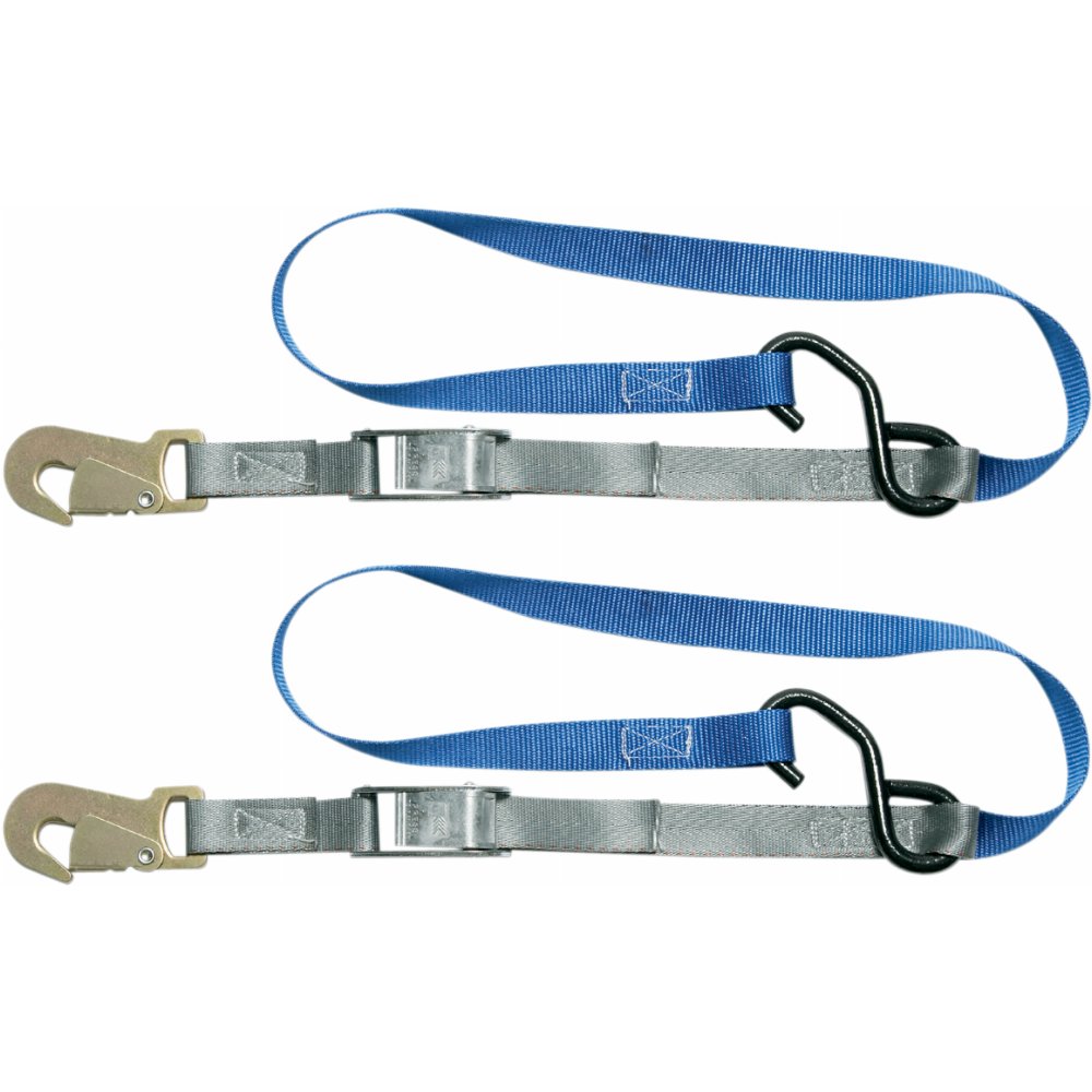 Steadymate Cinchtite 4 Cam Buckle Tie-Downs w/ Snap Hooks &amp; Soft Loops by Kinedyne
