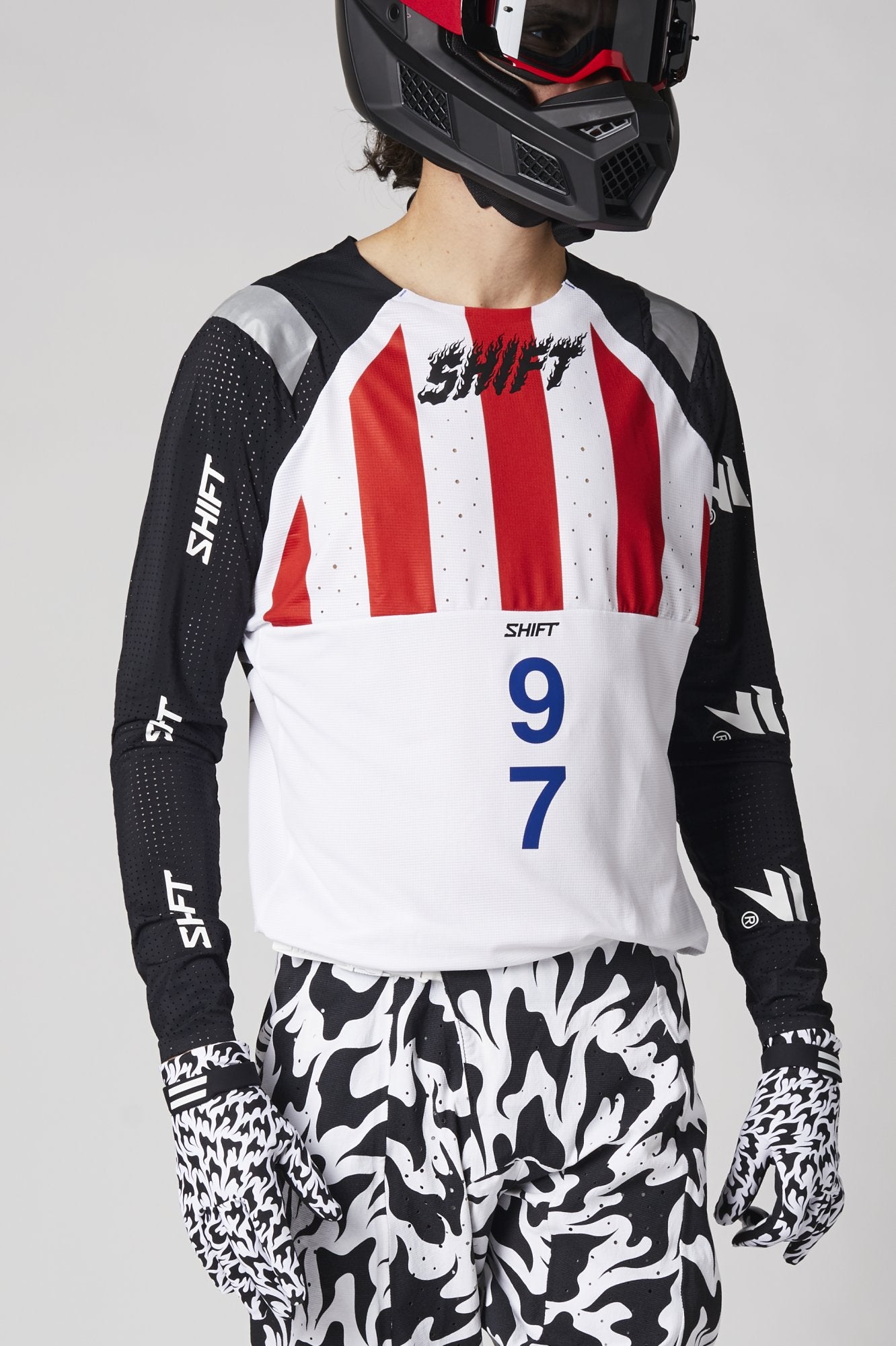 Shift Blue Label Flame MX Jersey (Closeout)