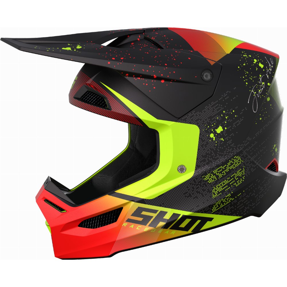Casque MX Shot Race Gear Furious Matrix pour jeunes