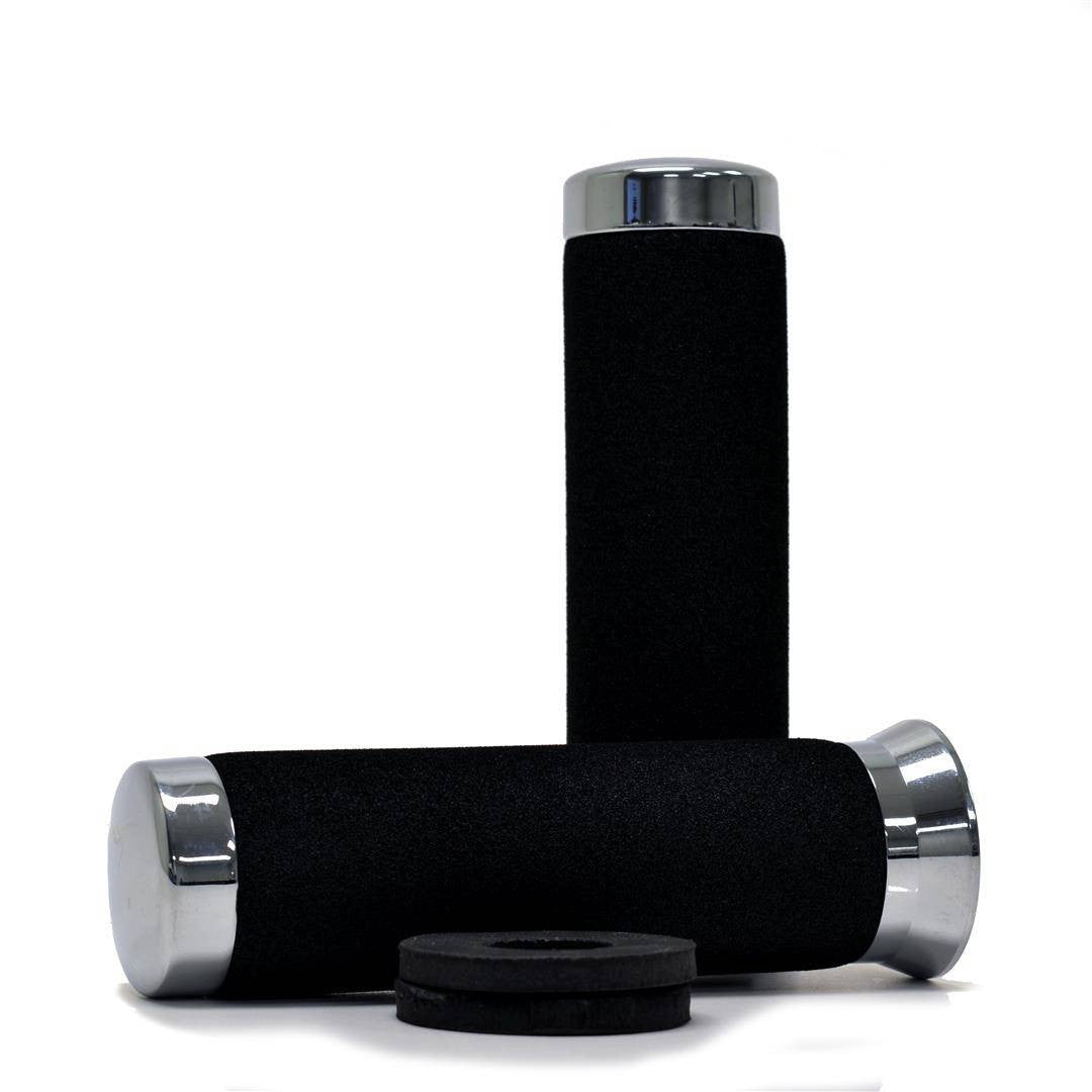 Emgo Foam Grips with Chrome Ends