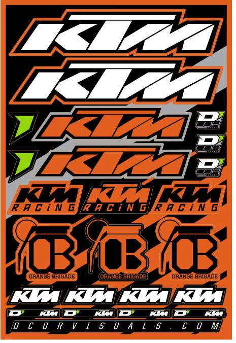 Feuille de décalcomanies D'COR Visuals KTM