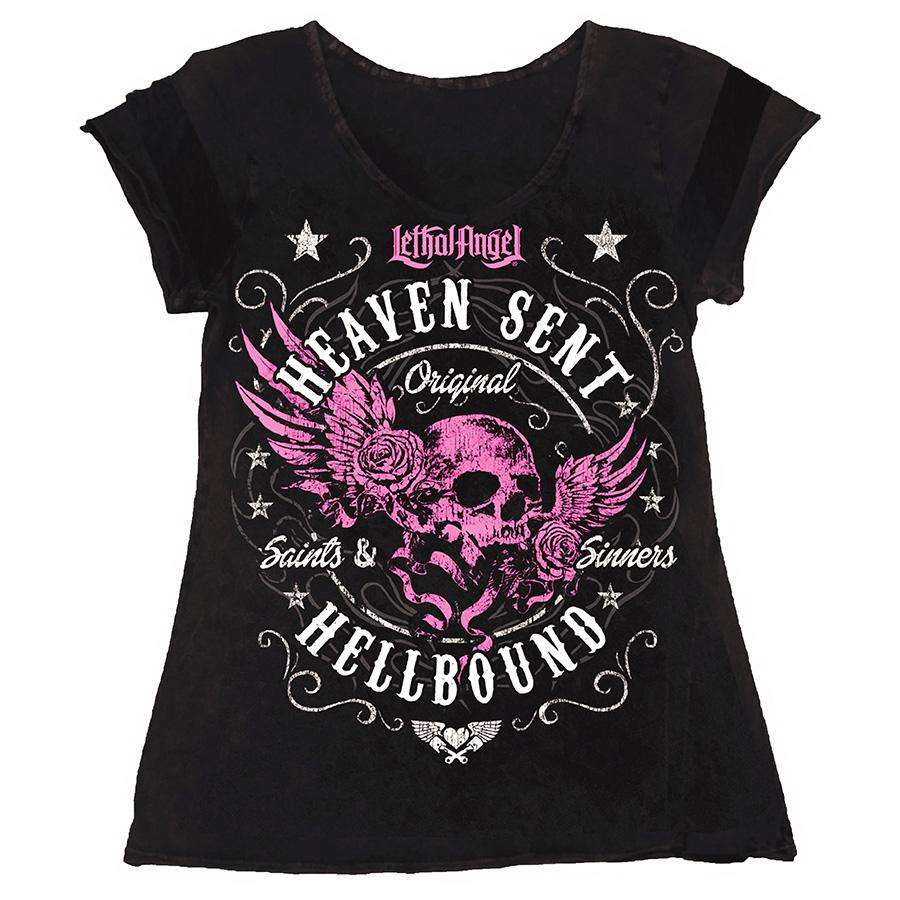 T-shirt Heaven Sent pour femme de Lethal Angel