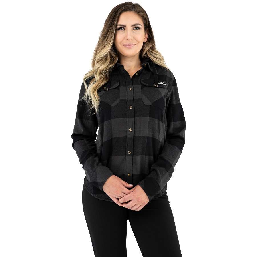 FXR Women&#39;s Timber Hooded Flannel Shirt (Closeout)
