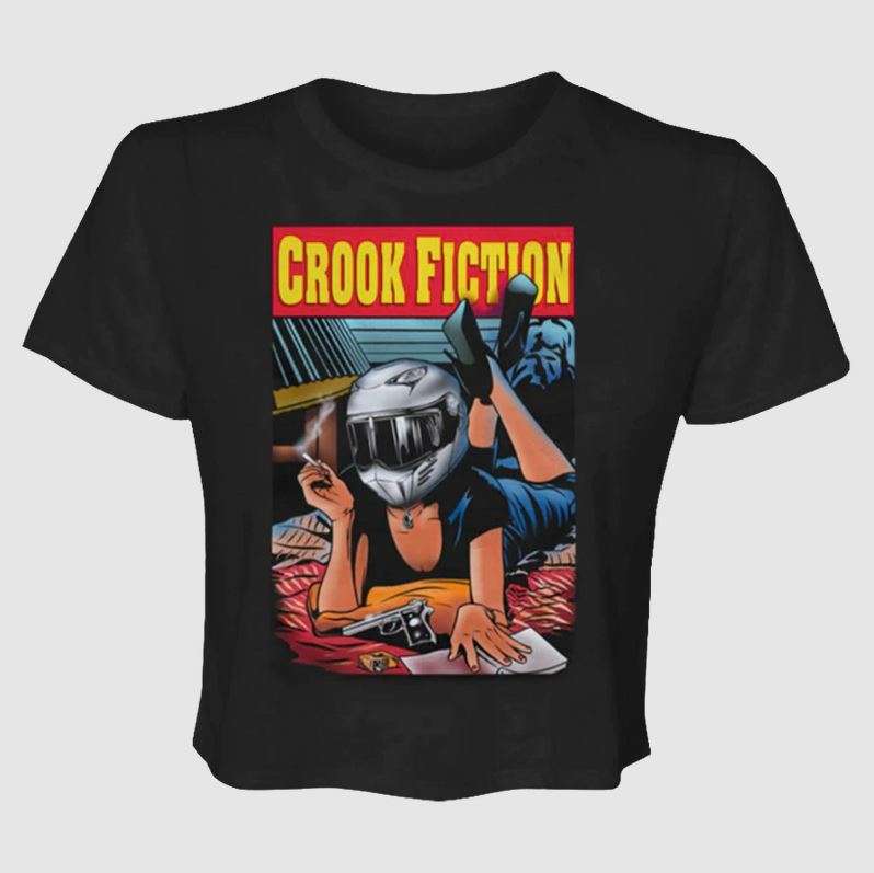 T-shirt Crooked Fiction pour femme de Crooked Clubhouse (liquidation)