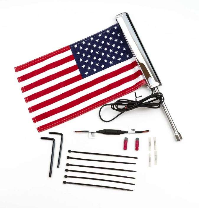 Ciro3D LED Lighted Flag Pole with American Flag