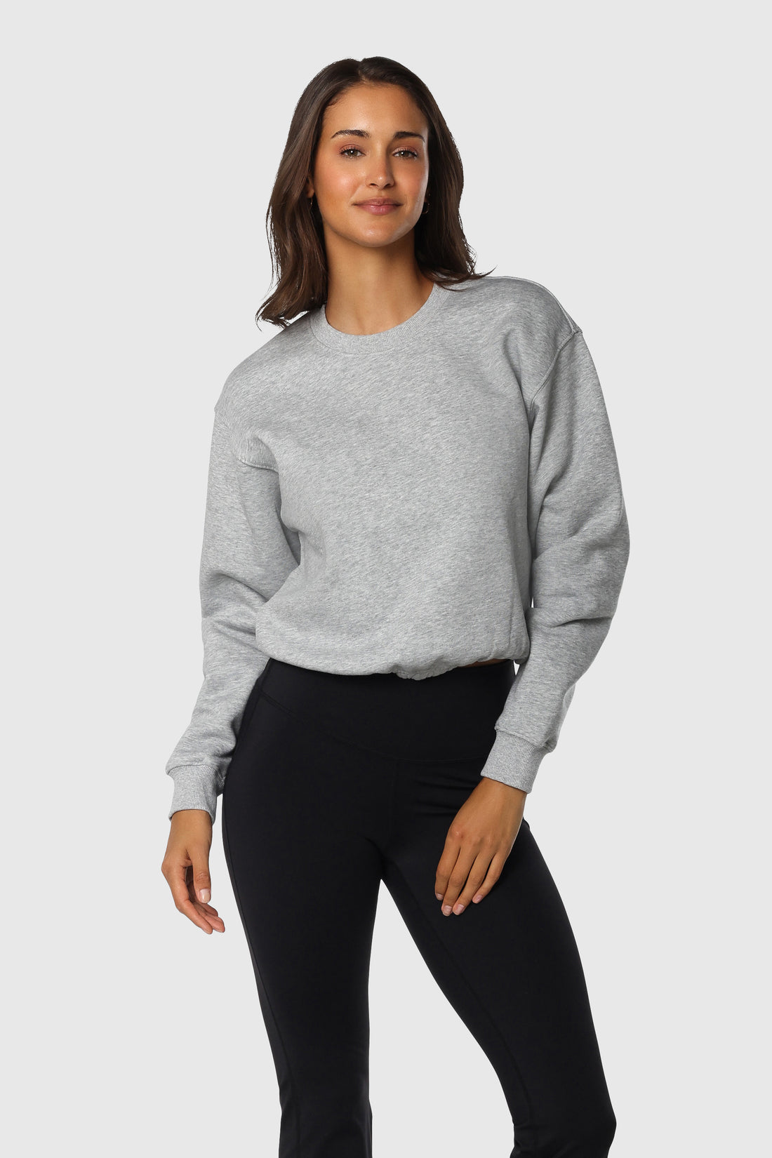 TEAMLTD - Pull ras du cou à taille cintrée pour femme