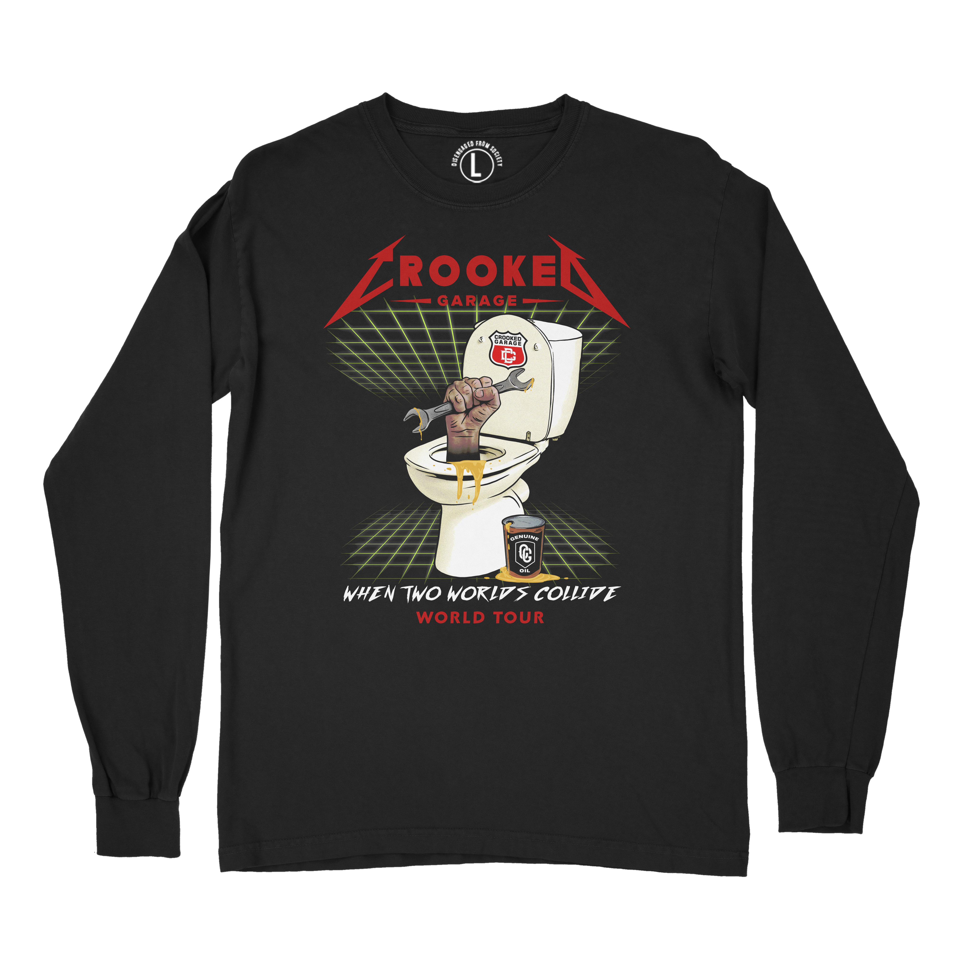T-shirt à manches longues « Metal Up Your Ass » de Crooked Clubhouse