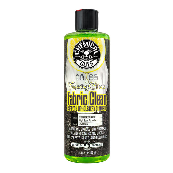 Shampoing moussant aux agrumes pour tissus d'ameublement et tapis de Chemical Guys, 473 ml