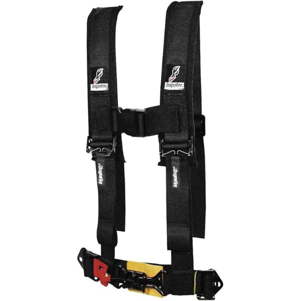 Dragonfire H-Style 4-Point 2" Youth Harness - Black
