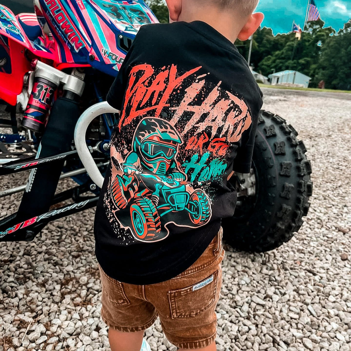 Rad Rascals Youth Play Hard or Go Home Tee
