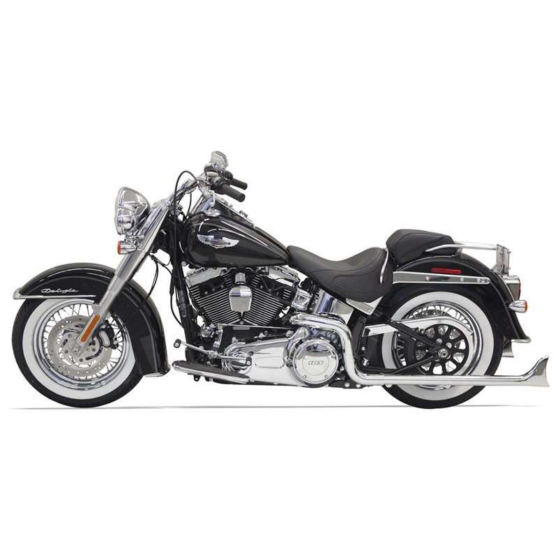 Système d&#39;échappement double Bassani True avec silencieux en queue de poisson