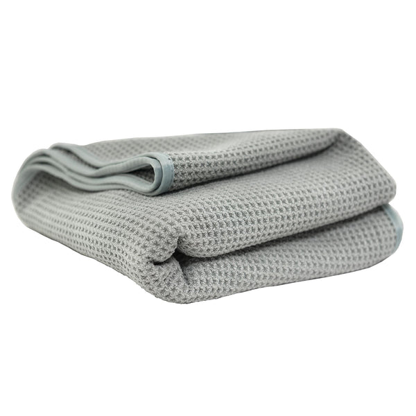 Serviette de séchage en microfibre gaufrée Chemical Guys Gray Matter