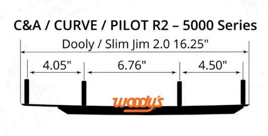 Barre d&#39;usure pour skis de motoneige Woody&#39;s Slim Jim 2