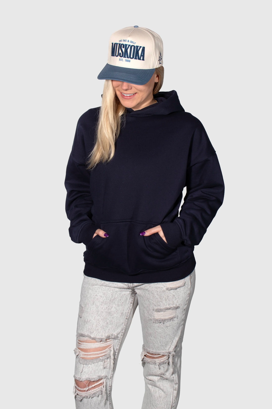 Sweat à capuche surdimensionné pour femme TEAMLTD