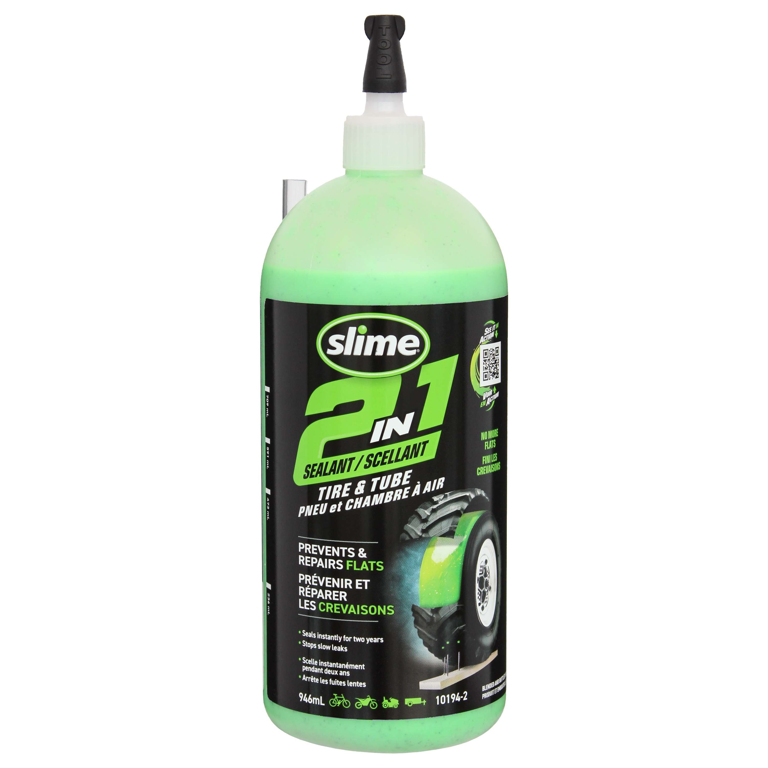 Slime 2-in-1 Tire &amp; Tube Sealant, 946mL