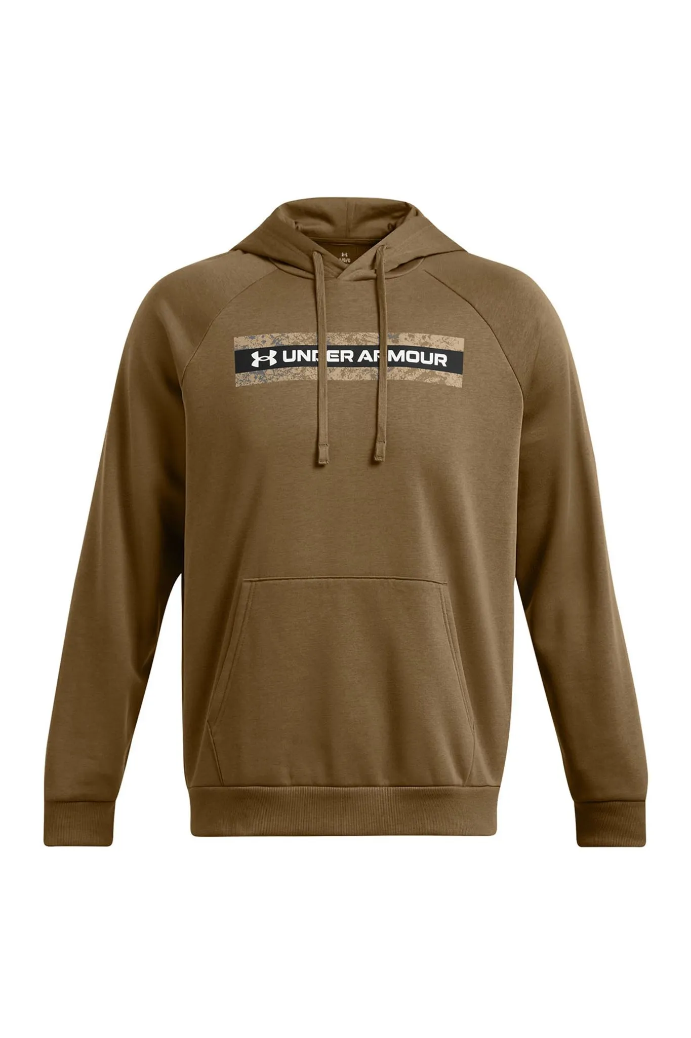Sweat à capuche Under Armour Rival Fleece Camo à rayures sur la poitrine