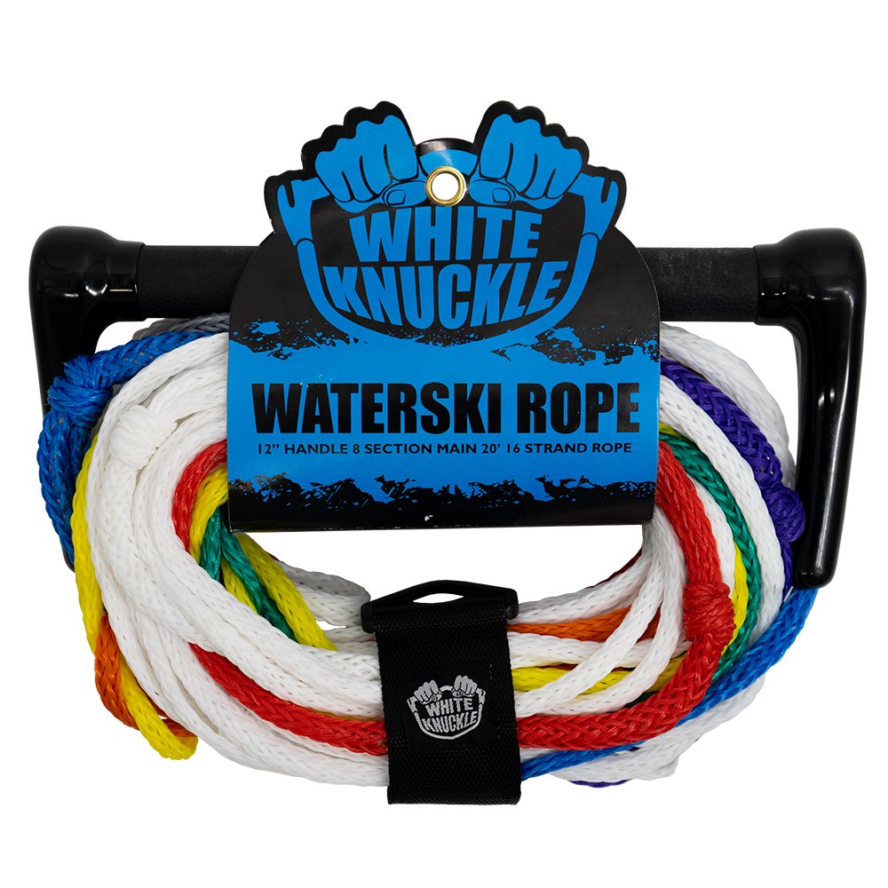 White Knuckle 70' Waterski Rope with 12” Handle, 8 Sections – Royal ...