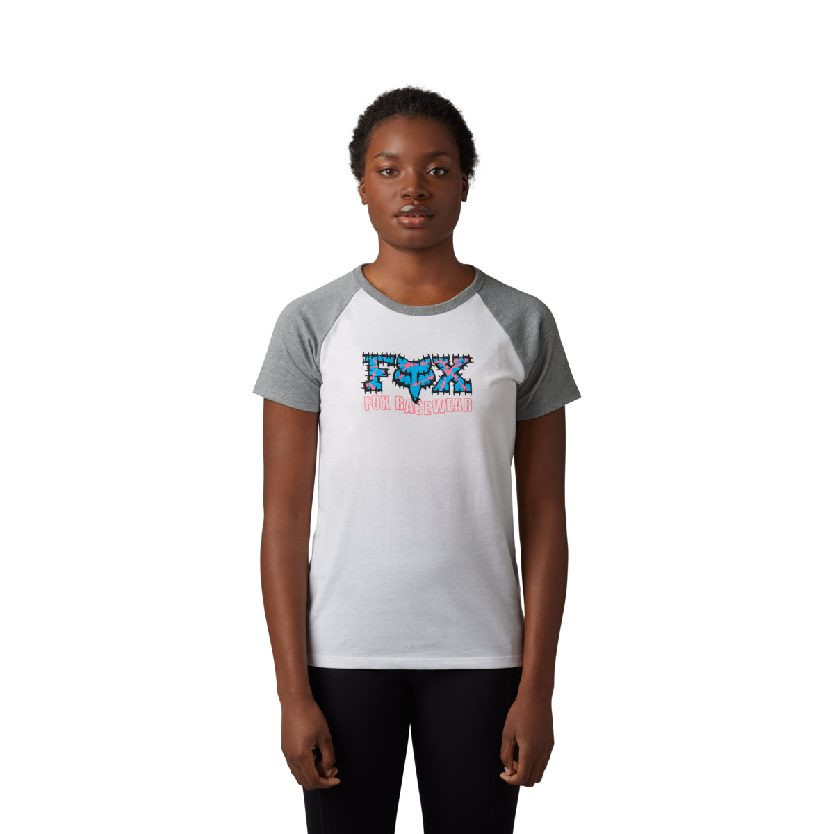 T-shirt raglan Barb Wire pour femme de Fox Racing (en liquidation)