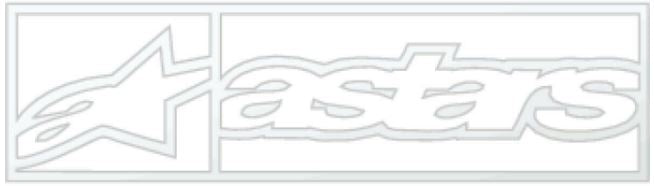 Autocollant Alpinestars Decal Dos 4" (Liquidation)