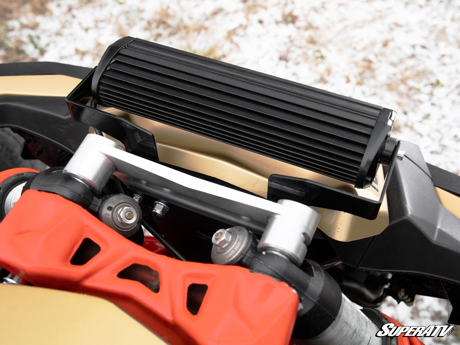 SuperATV Can-Am Maverick X3 12" Shock Tower Light Bar Mount with 12" LED Double Row Light Bar